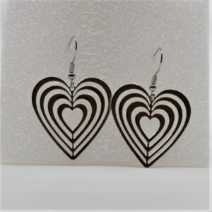 stainless steel heart earrings