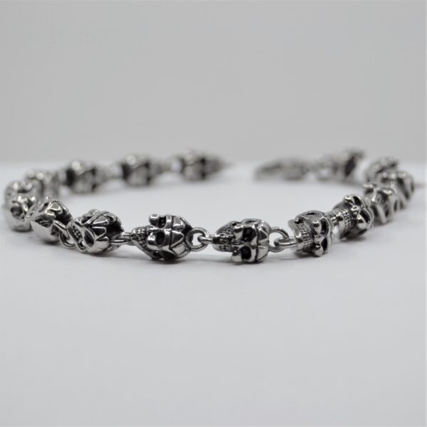 stainless steel men's skull bracelet