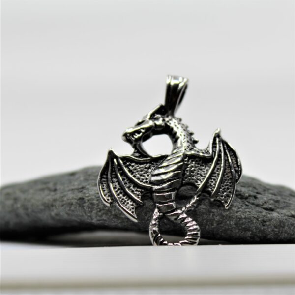 stainless steel dragon pendant