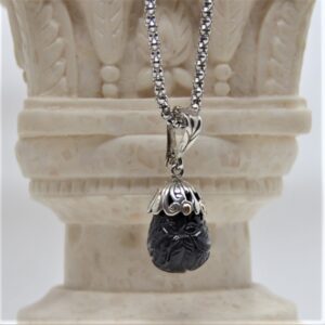 sterling silver onyx necklace
