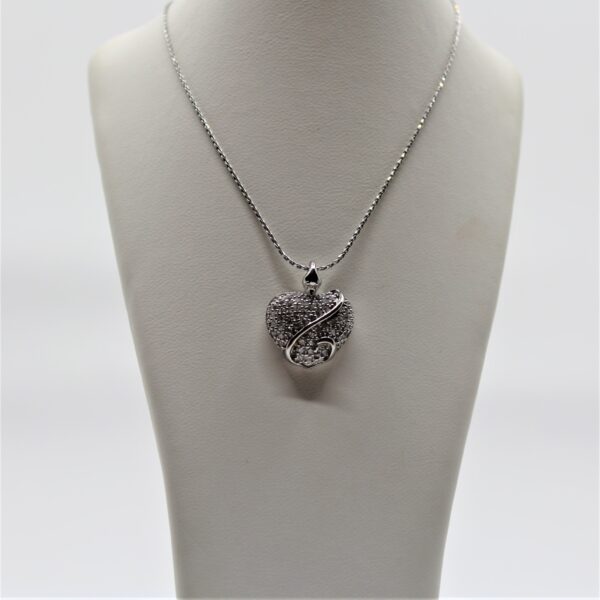 sterling silver cubic heart