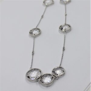 silver crystal necklace
