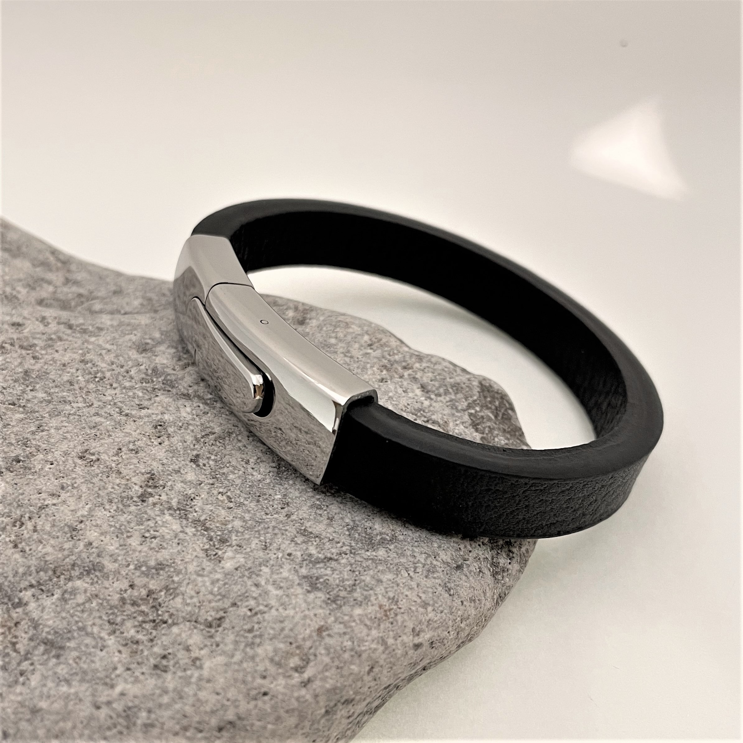 Leather and Steel Bracelet