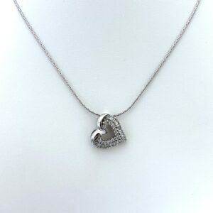 diamond heart pendant