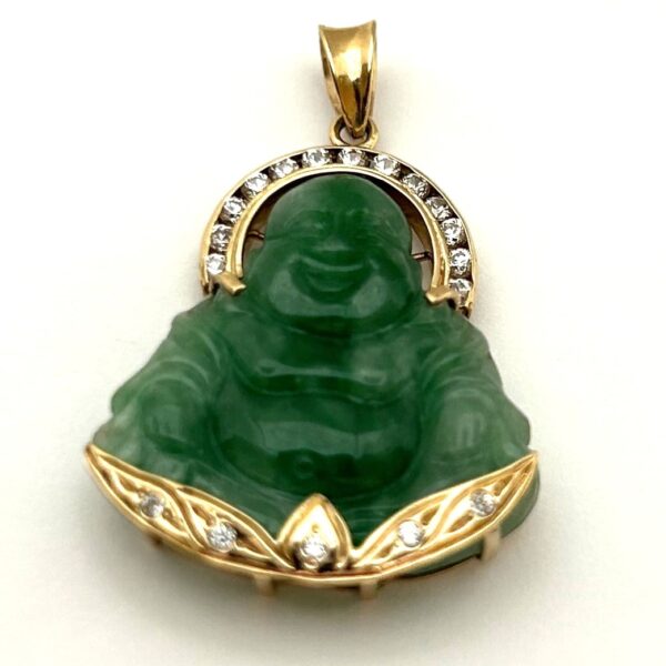 18k jade buddha pendant