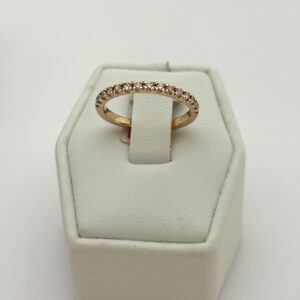 pink gold diamond ring