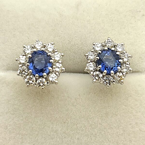 blue sapphire studs